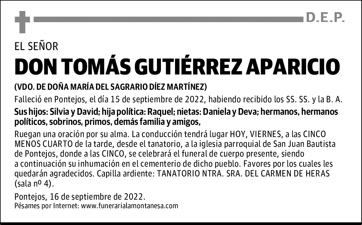 DON TOMÁS GUTIÉRREZ APARICIO