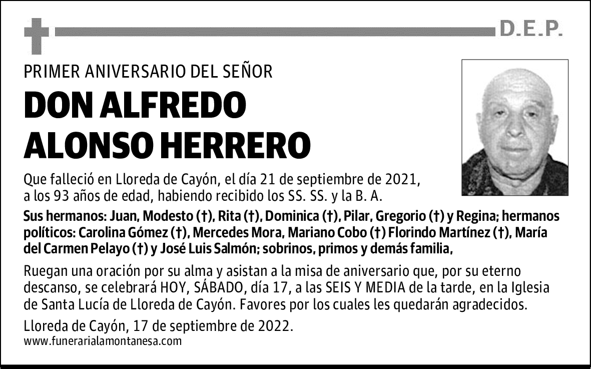 DON ALFREDO ALONSO HERRERO