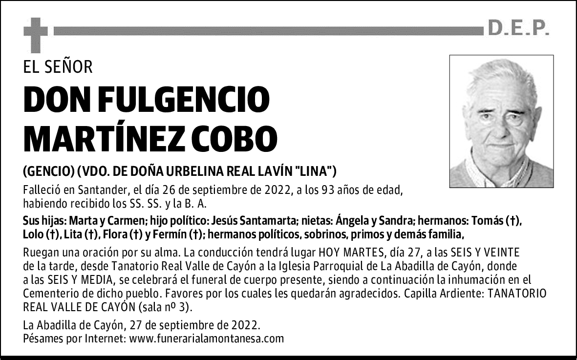 DON FULGENCIO MARTÍNEZ COBO