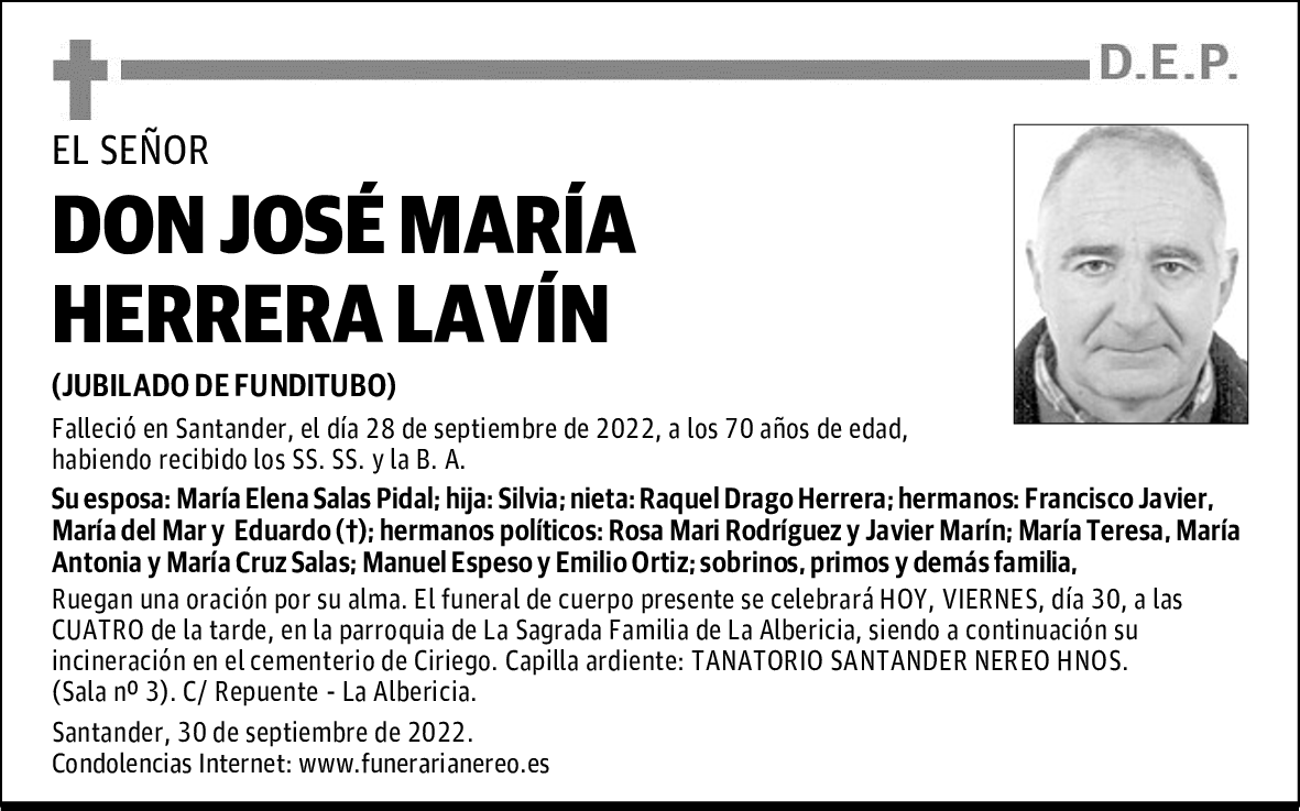 DON JOSÉ MARÍA HERRERA LAVÍN