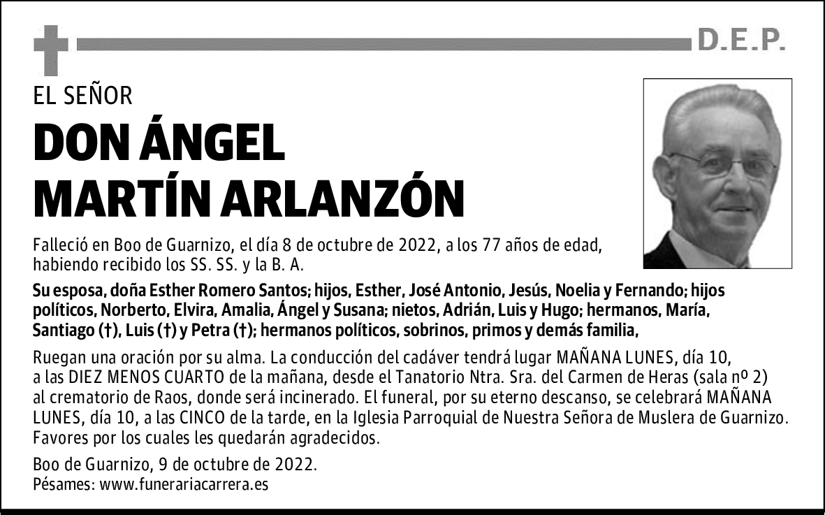 DON ÁNGEL MARTÍN ARLANZÓN