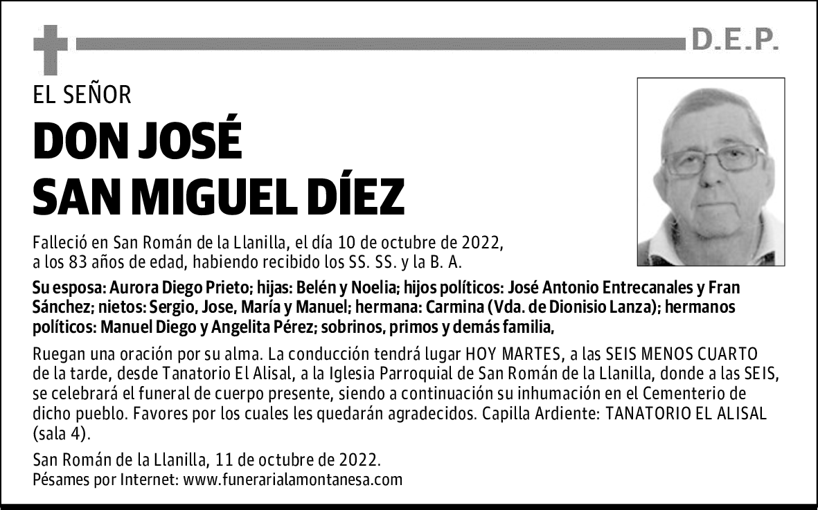 DON JOSÉ SAN MIGUEL DÍEZ