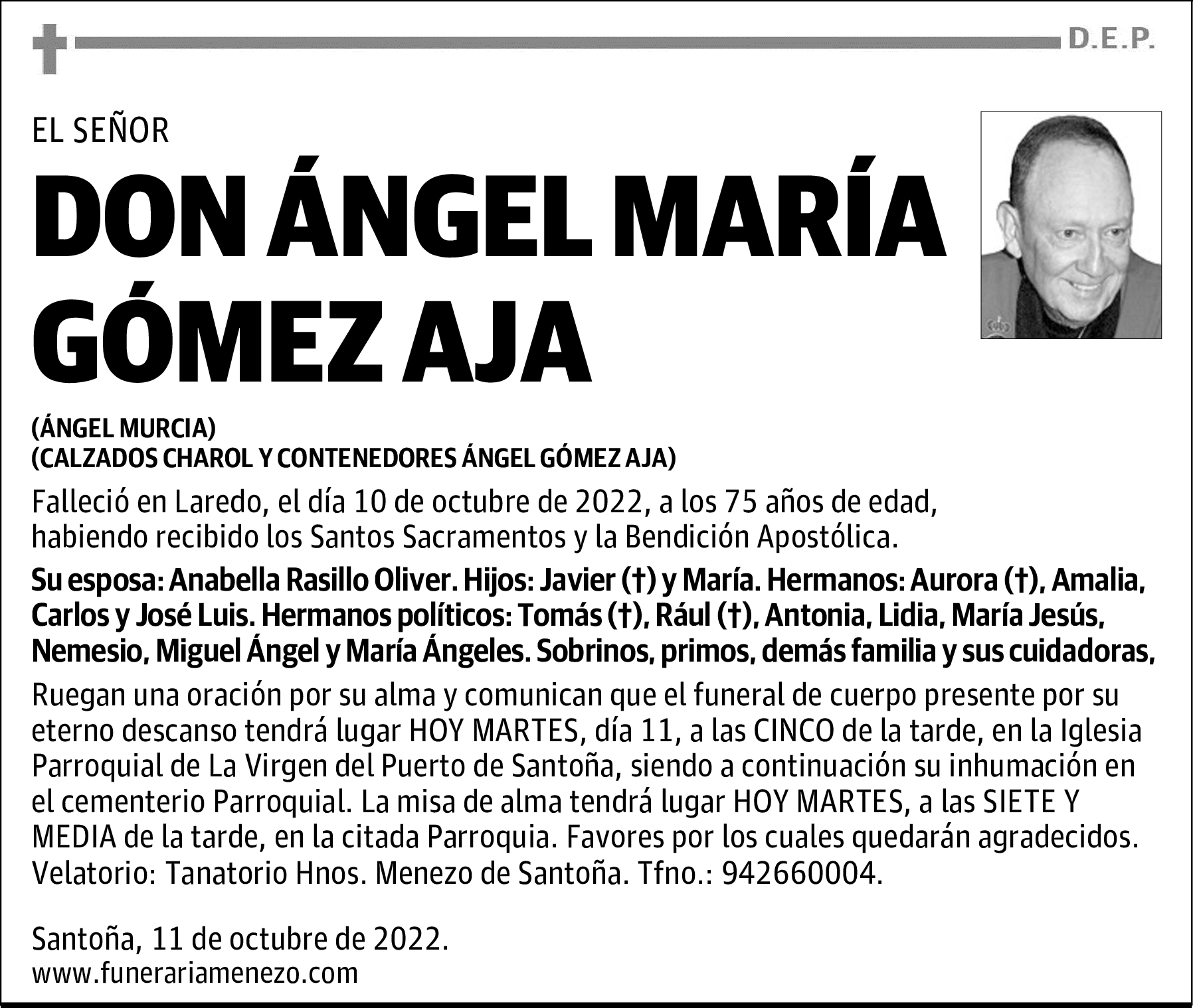 DON ÁNGEL MARÍA GÓMEZ AJA