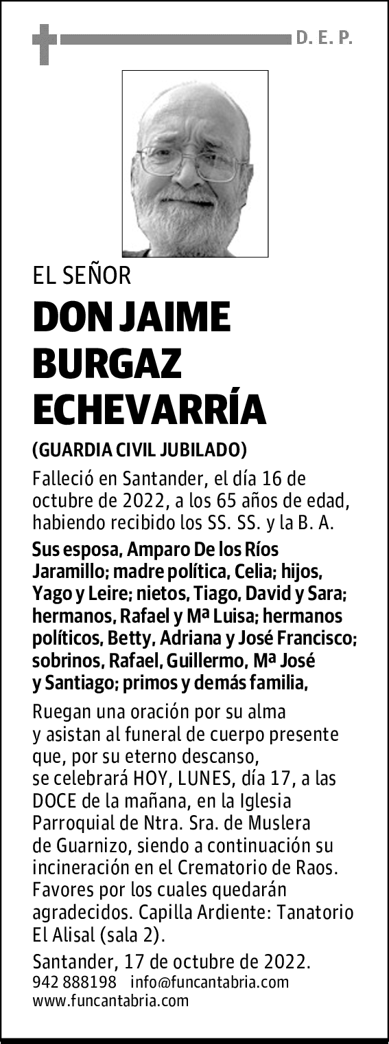 DON JAIME BURGAZ ECHEVARRÍA