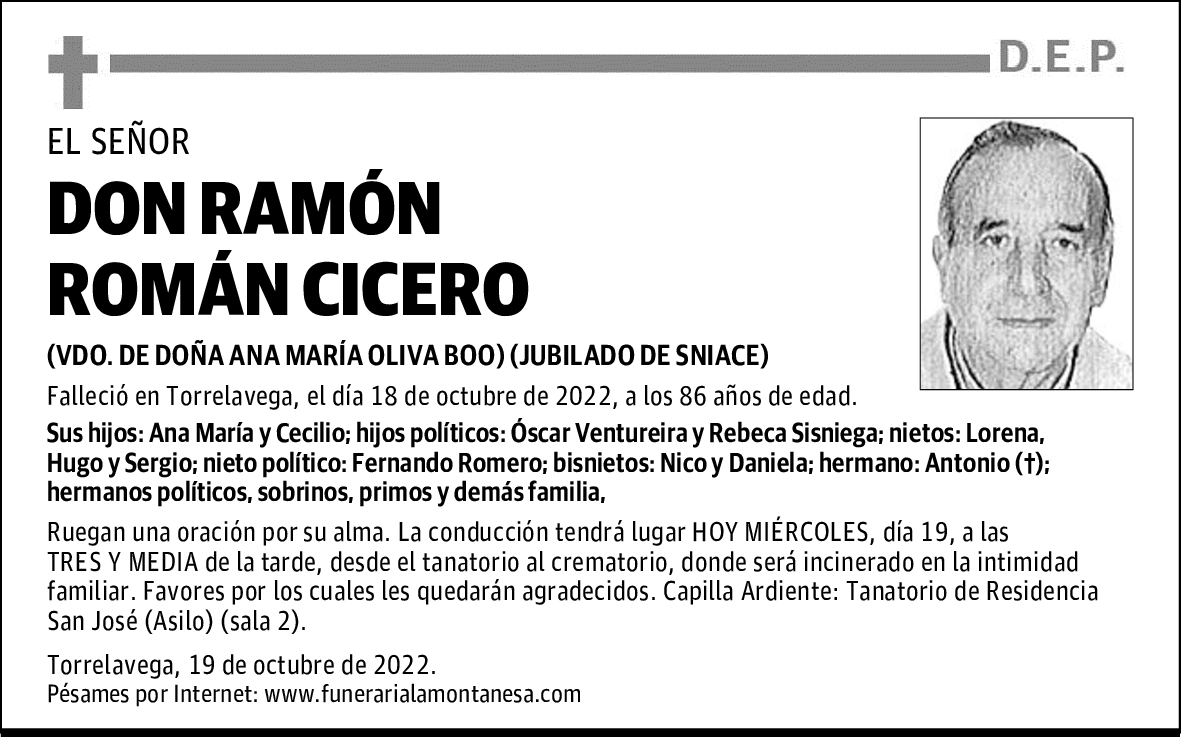 DON RAMÓN ROMÁN CICERO