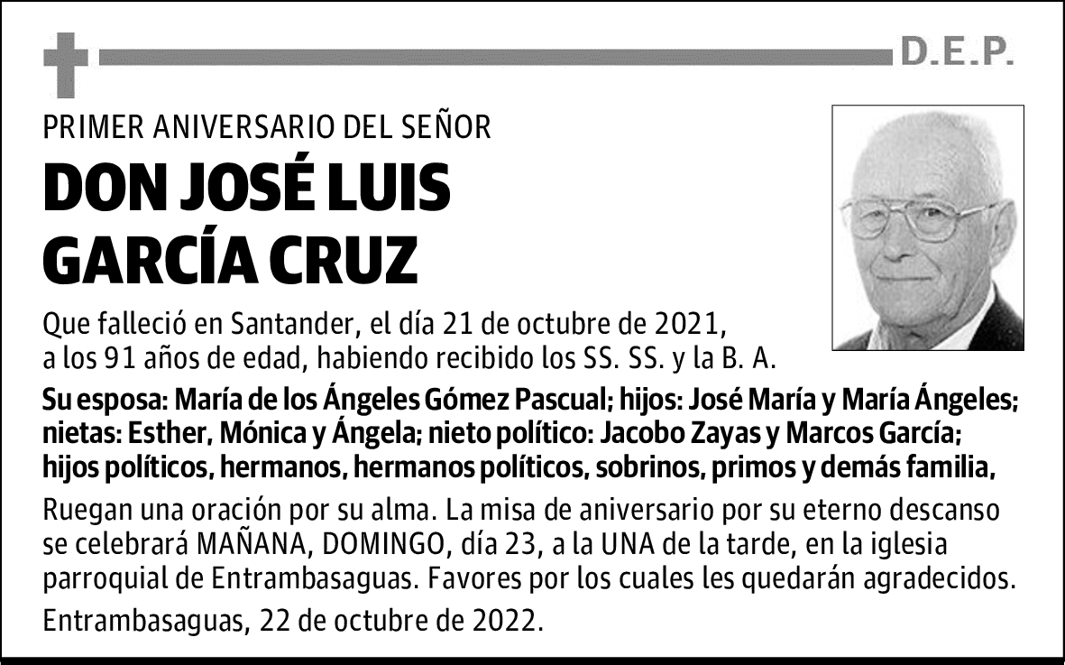 DON JOSÉ LUIS GARCÍA CRUZ