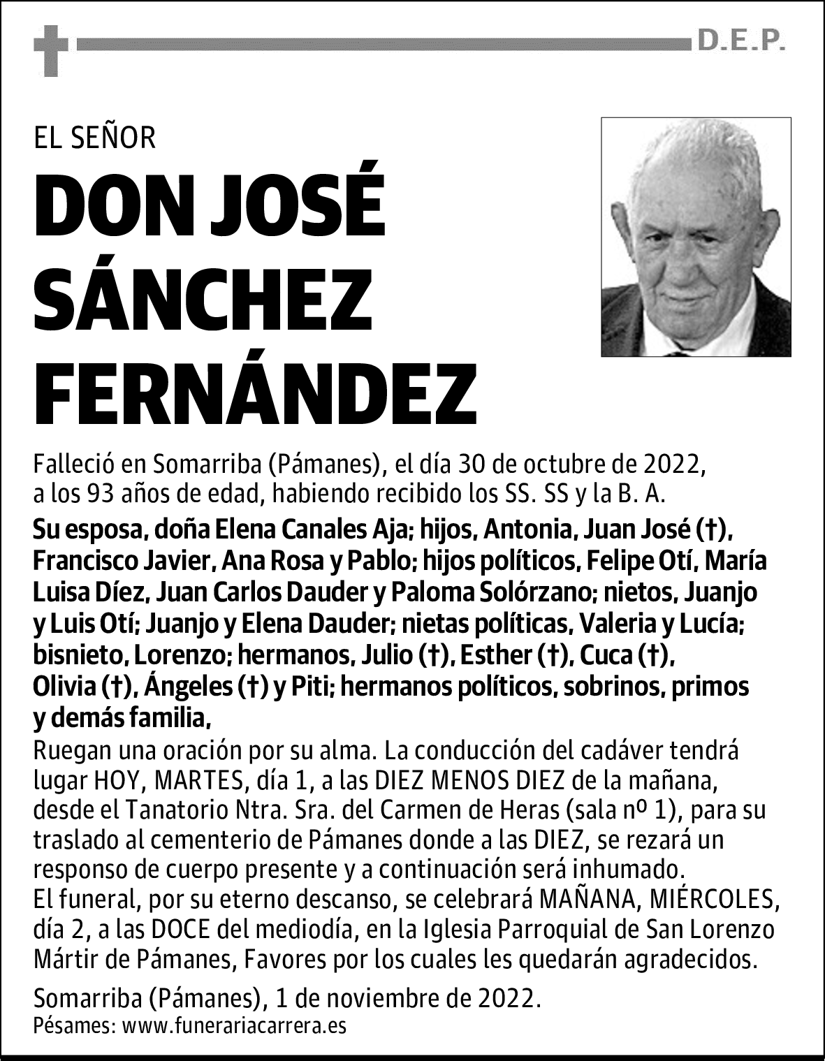 DON JOSÉ SÁNCHEZ FERNÁNDEZ