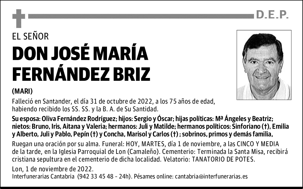 DON JOSÉ MARÍA FERNÁNDEZ BRIZ