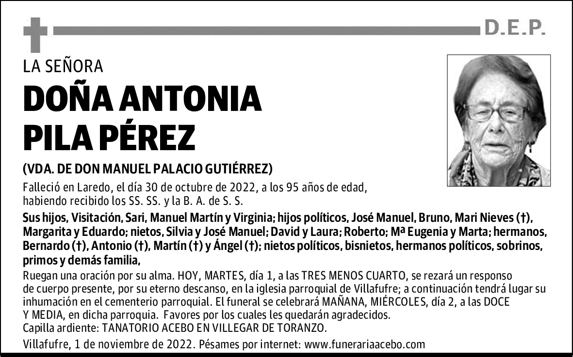 DOÑA ANTONIA PILA PÉREZ