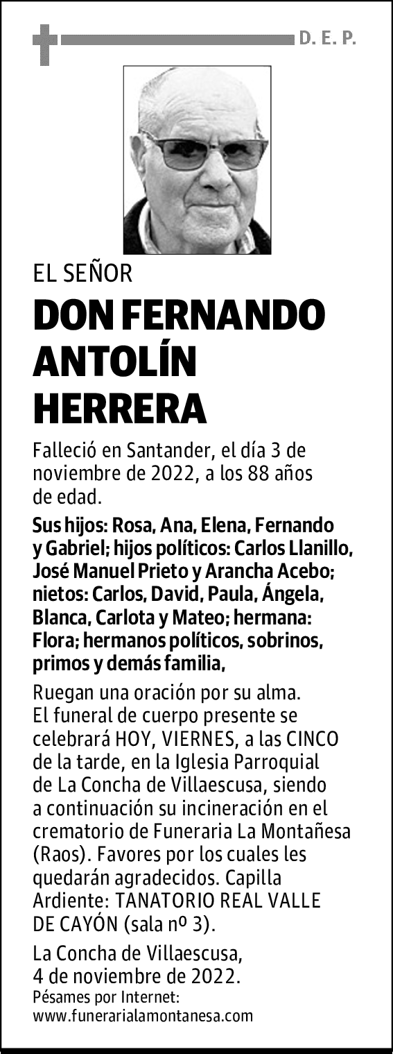 DON FERNANDO ANTOLÍN HERRERA