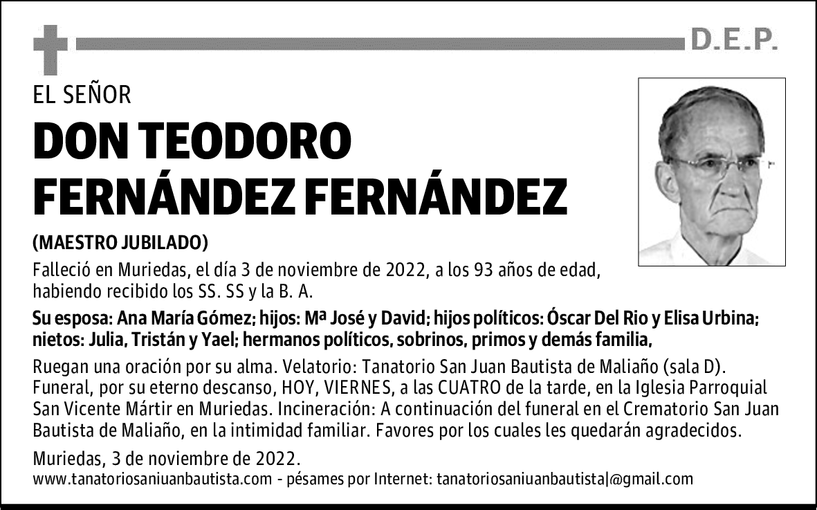 DON TEODORO FERNÁNDEZ FERNÁNDEZ