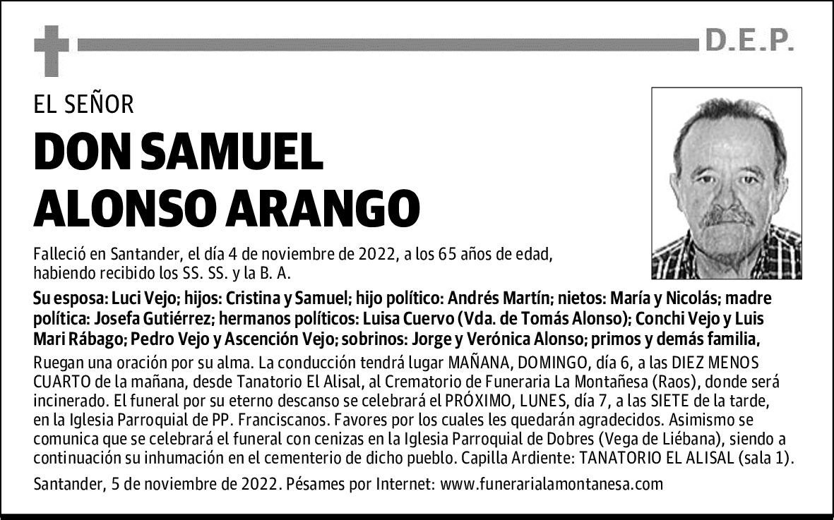 DON SAMUEL ALONSO ARANGO