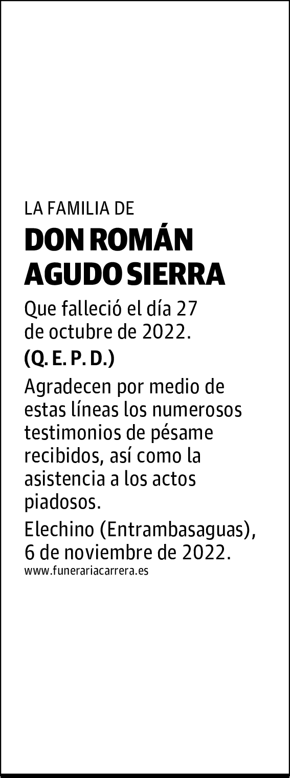 DON ROMÁN AGUDO SIERRA