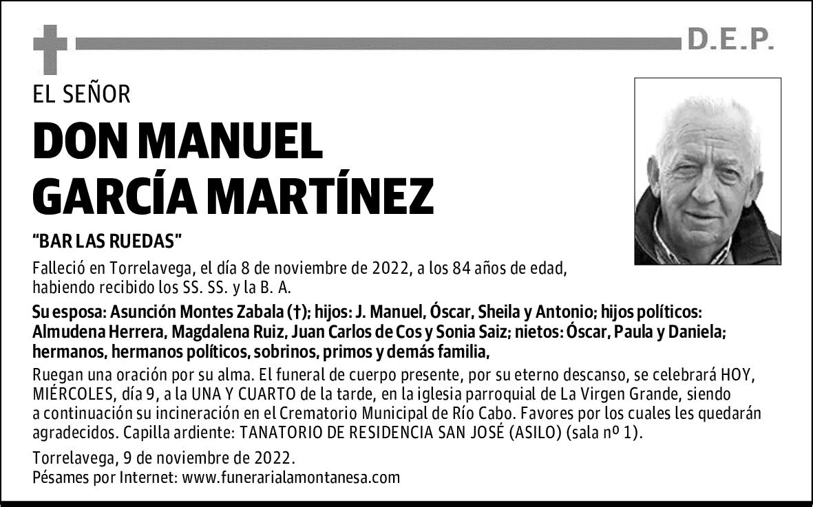DON MANUEL GARCÍA MARTÍNEZ
