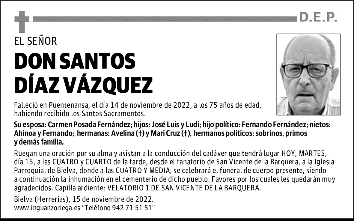 DON SANTOS DÍAZ VÁZQUEZ