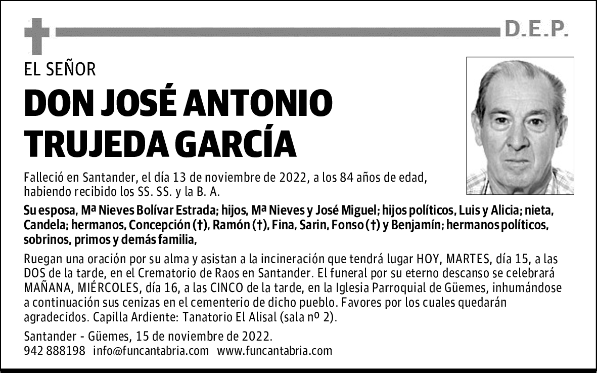 DON JOSÉ ANTONIO TRUJEDA GARCÍA