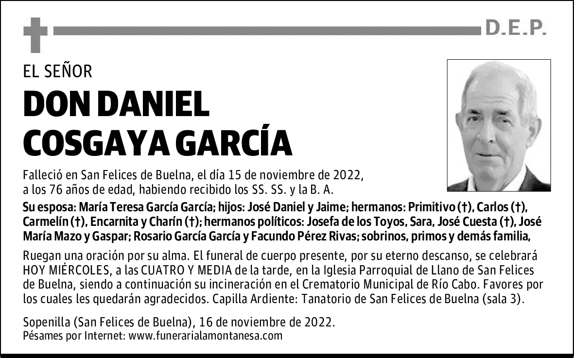 DON DANIEL COSGAYA GARCÍA