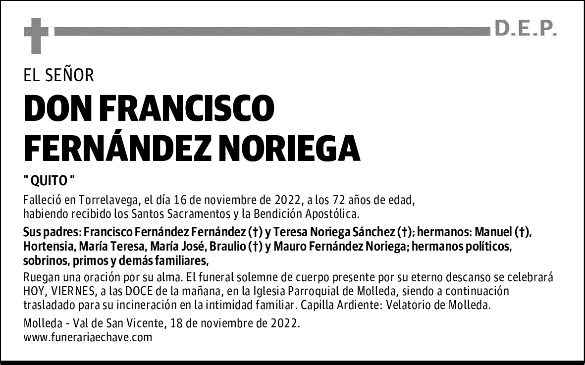 DON FRANCISCO FERNÁNDEZ NORIEGA