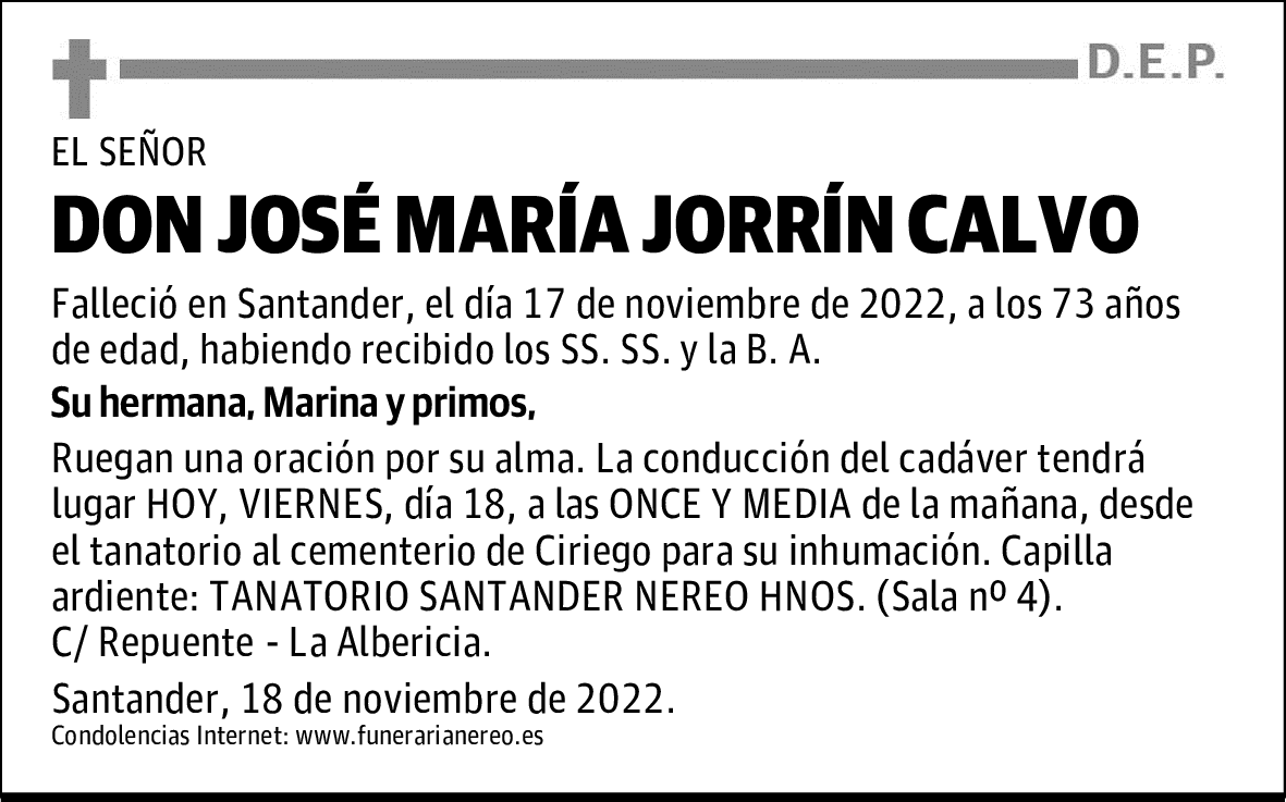 DON JOSÉ MARÍA JORRÍN CALVO