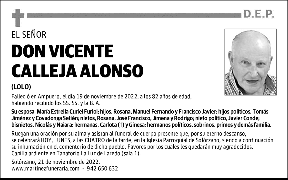 DON VICENTE CALLEJA ALONSO
