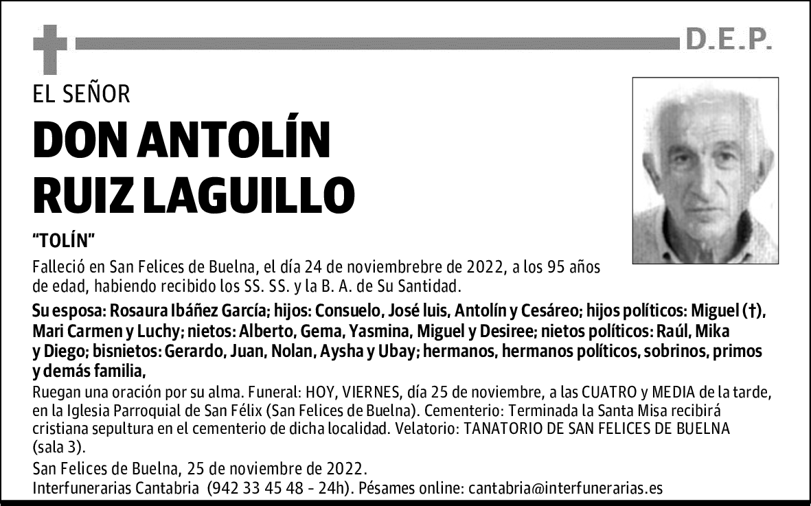 DON ANTOLÍN RUIZ LAGUILLO