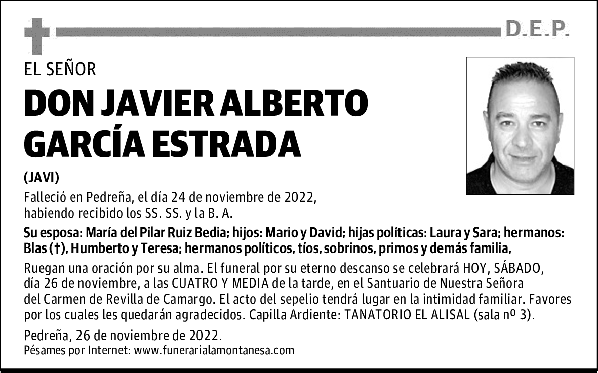 DON JAVIER ALBERTO GARCÍA ESTRADA
