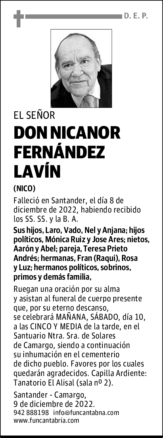 DON NICANOR FERNÁNDEZ LAVÍN