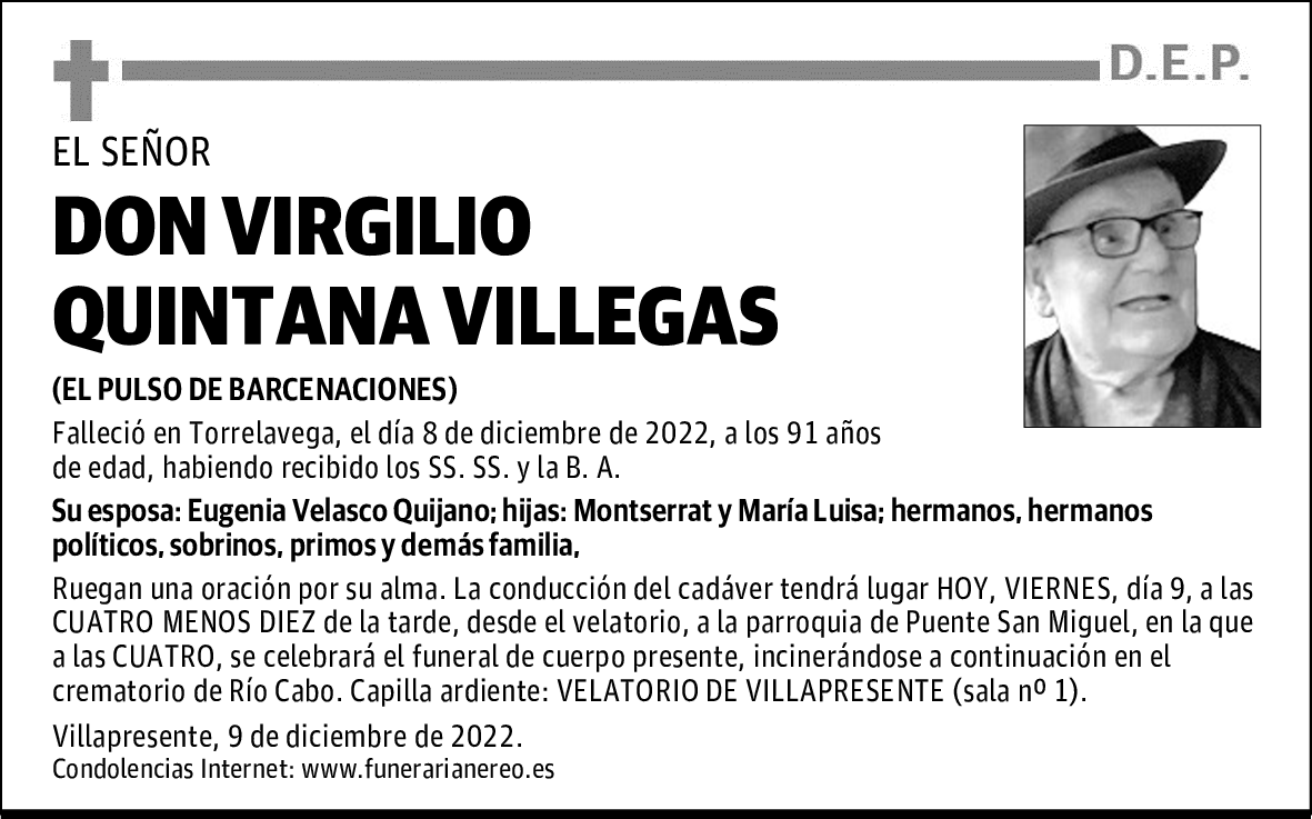DON VIRGILIO QUINTANA VILLEGAS
