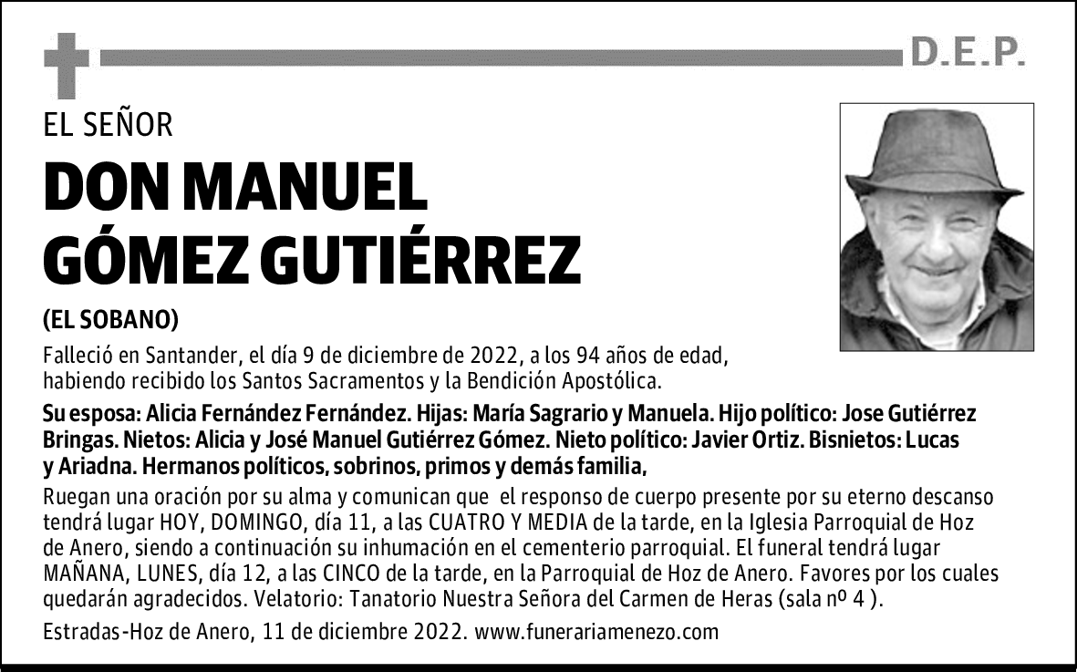 DON MANUEL GÓMEZ GUTIÉRREZ