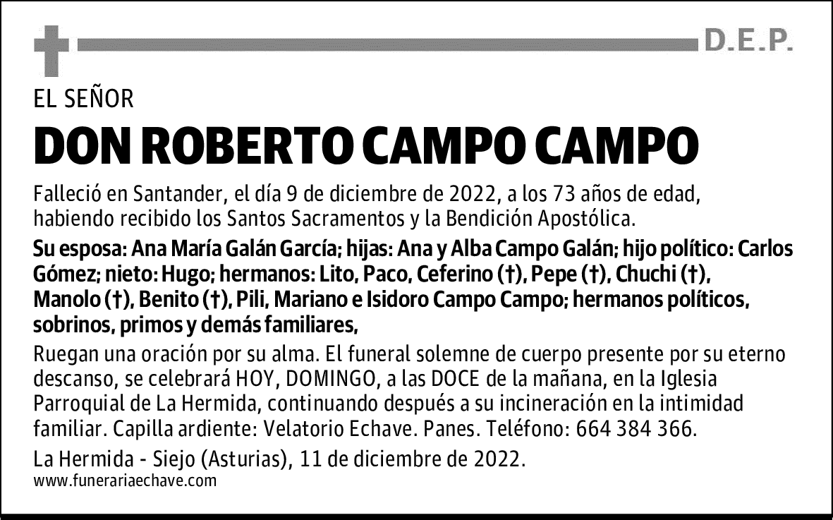 DON ROBERTO CAMPO CAMPO