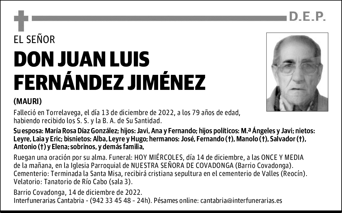 DON JUAN LUIS FERNÁNDEZ JIMÉNEZ