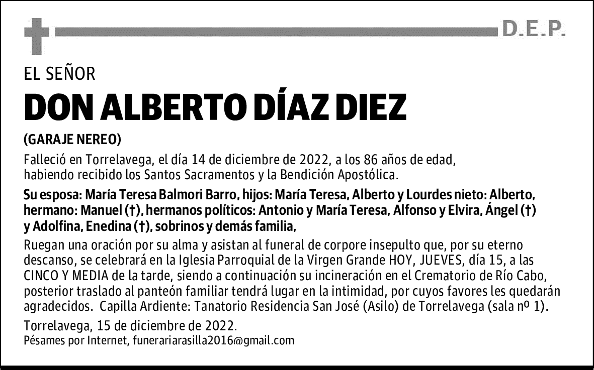 DON ALBERTO DÍAZ DIEZ