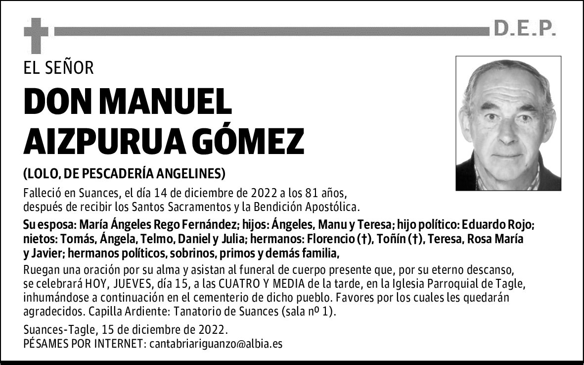 DON MANUEL AIZPURUA GÓMEZ