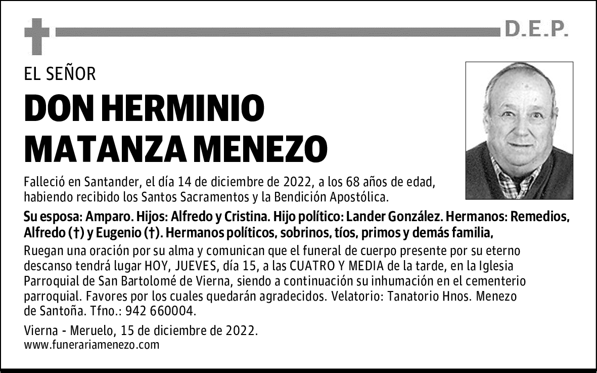 DON HERMINIO MATANZA MENEZO
