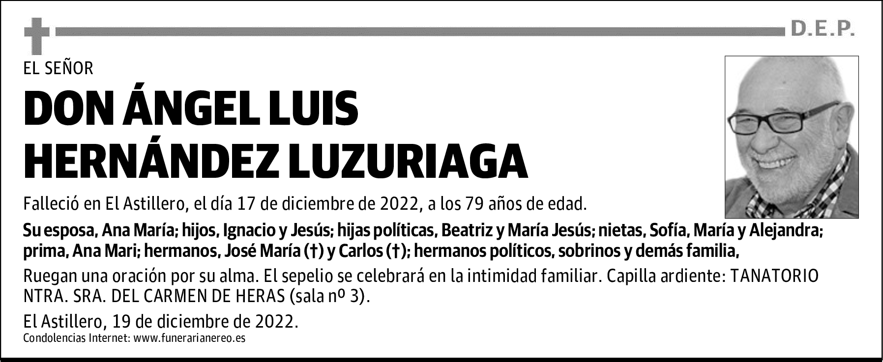 DON ÁNGEL LUIS HERNÁNDEZ LUZURIAGA