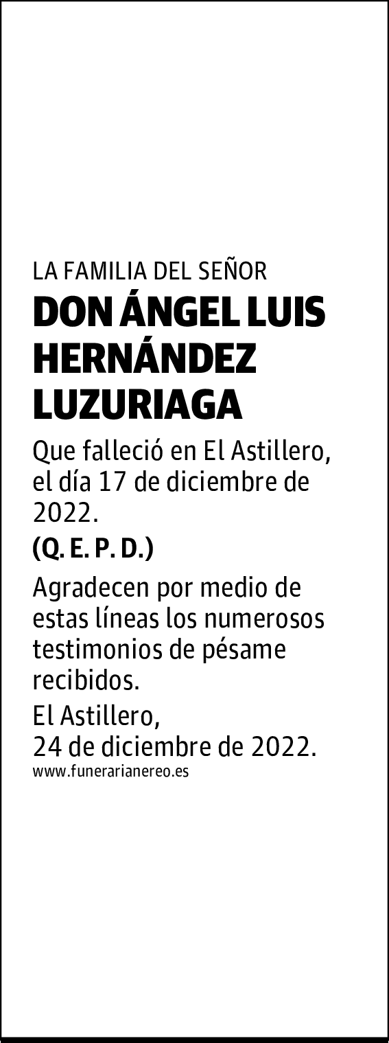 DON ÁNGEL LUIS HERNÁNDEZ LUZURIAGA