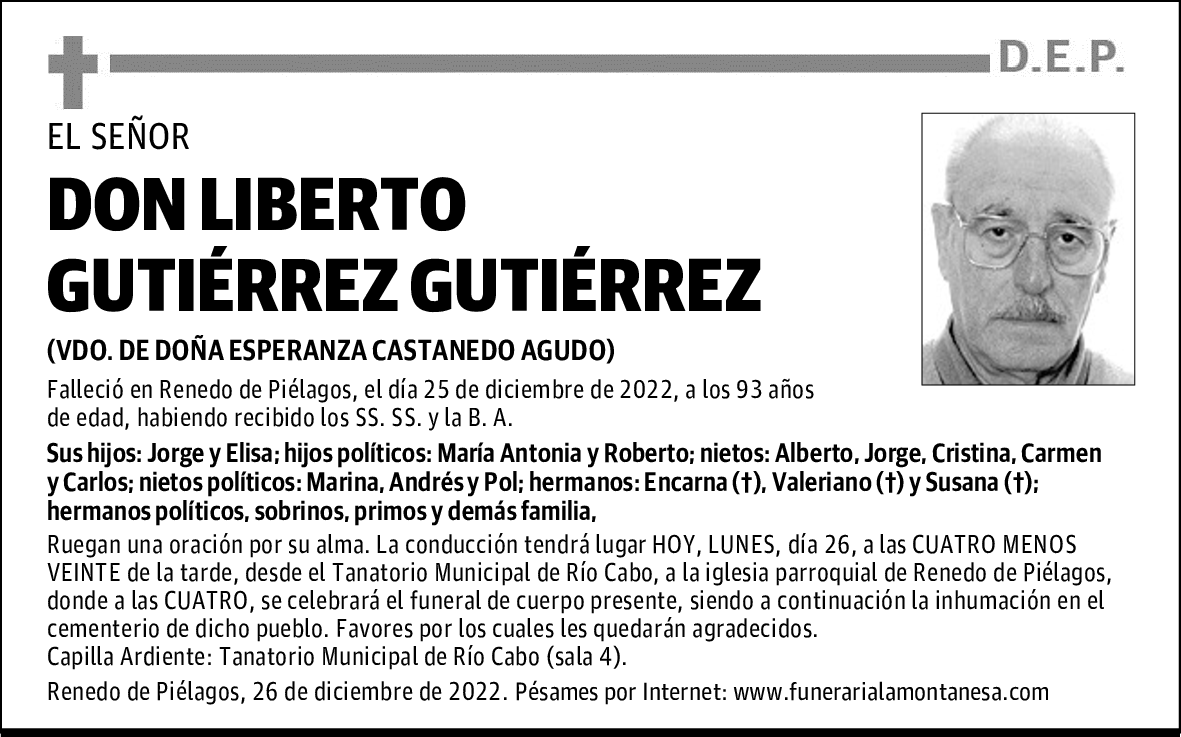 DON LIBERTO GUTIÉRREZ GUTIÉRREZ