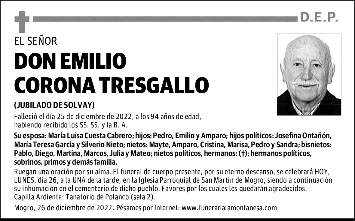 DON EMILIO CORONA TRESGALLO