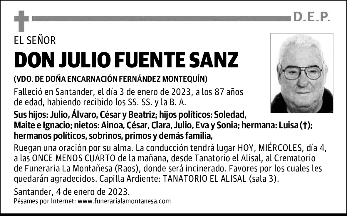 DON JULIO FUENTE SANZ