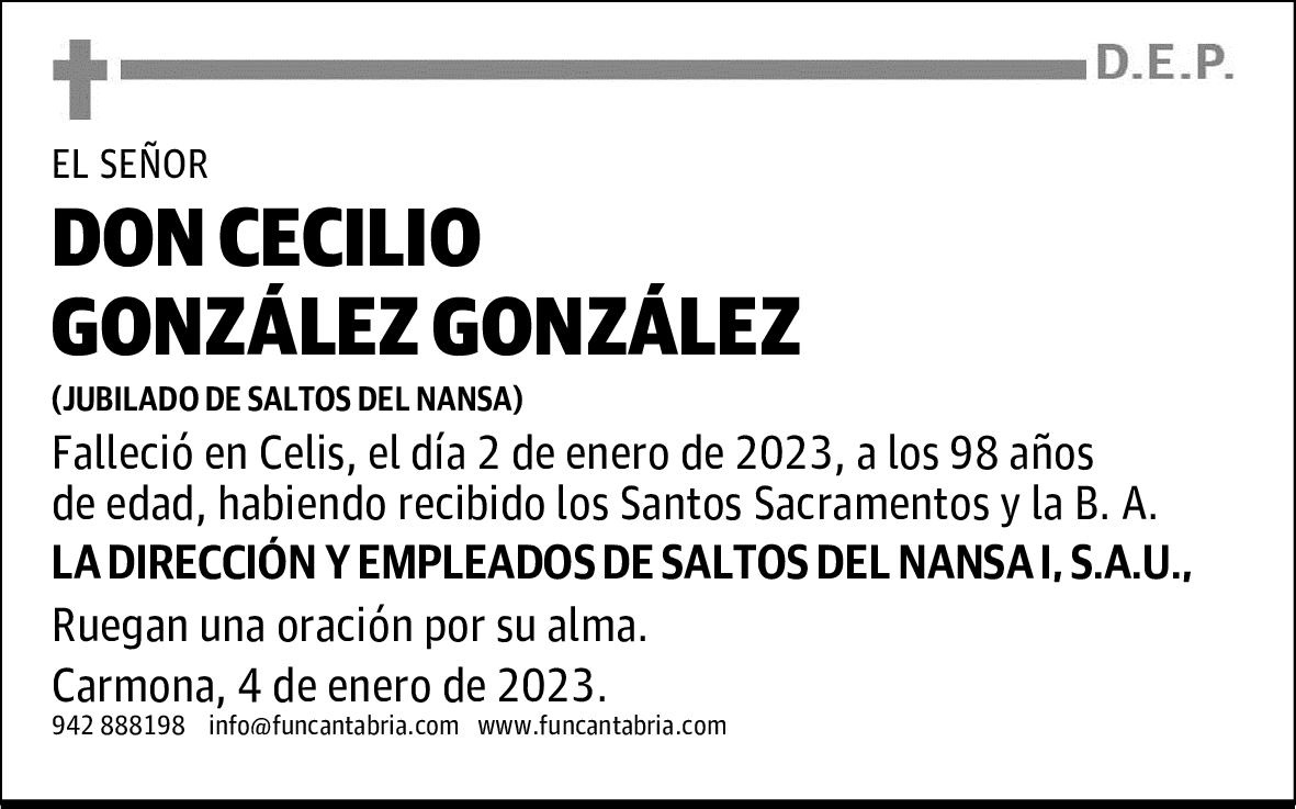 DON CECILIO GONZÁLEZ GONZÁLEZ