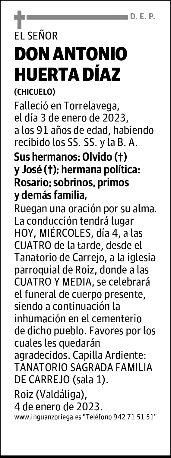 DON ANTONIO HUERTA DÍAZ
