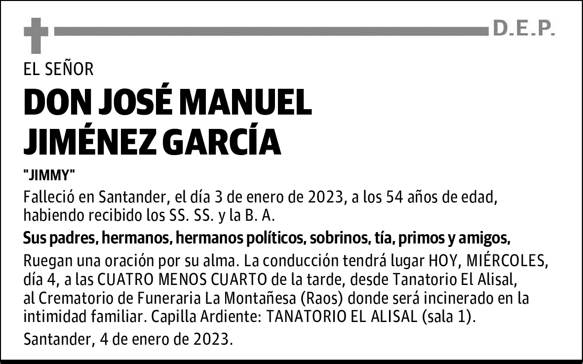 DON JOSÉ MANUEL JIMÉNEZ GARCÍA
