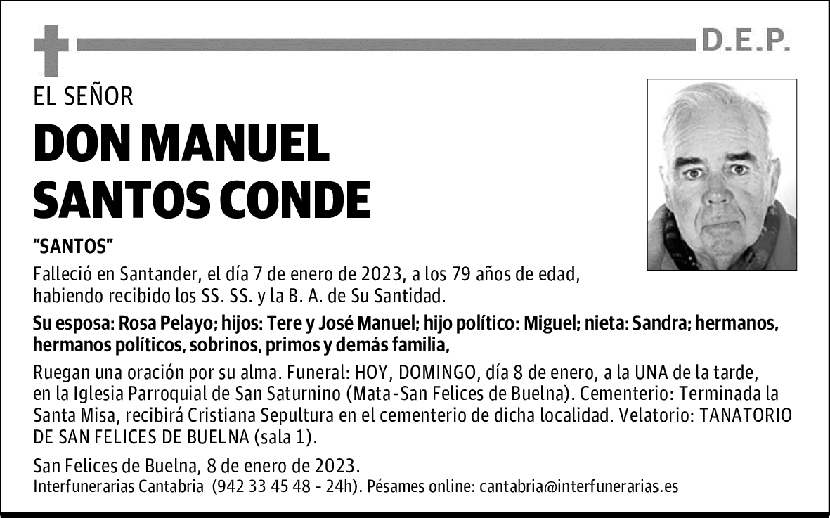DON MANUEL SANTOS CONDE