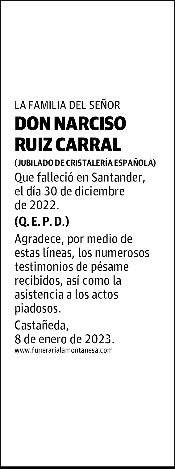 DON NARCISO RUIZ CARRAL