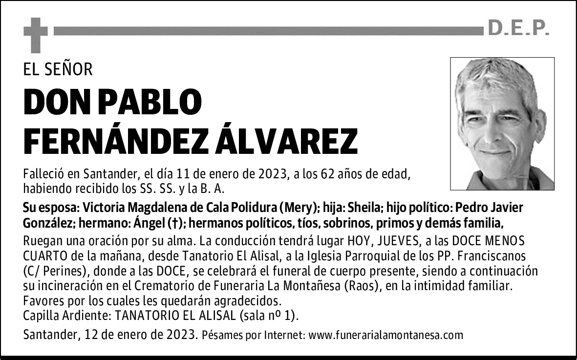 DON PABLO FERNÁNDEZ ÁLVAREZ
