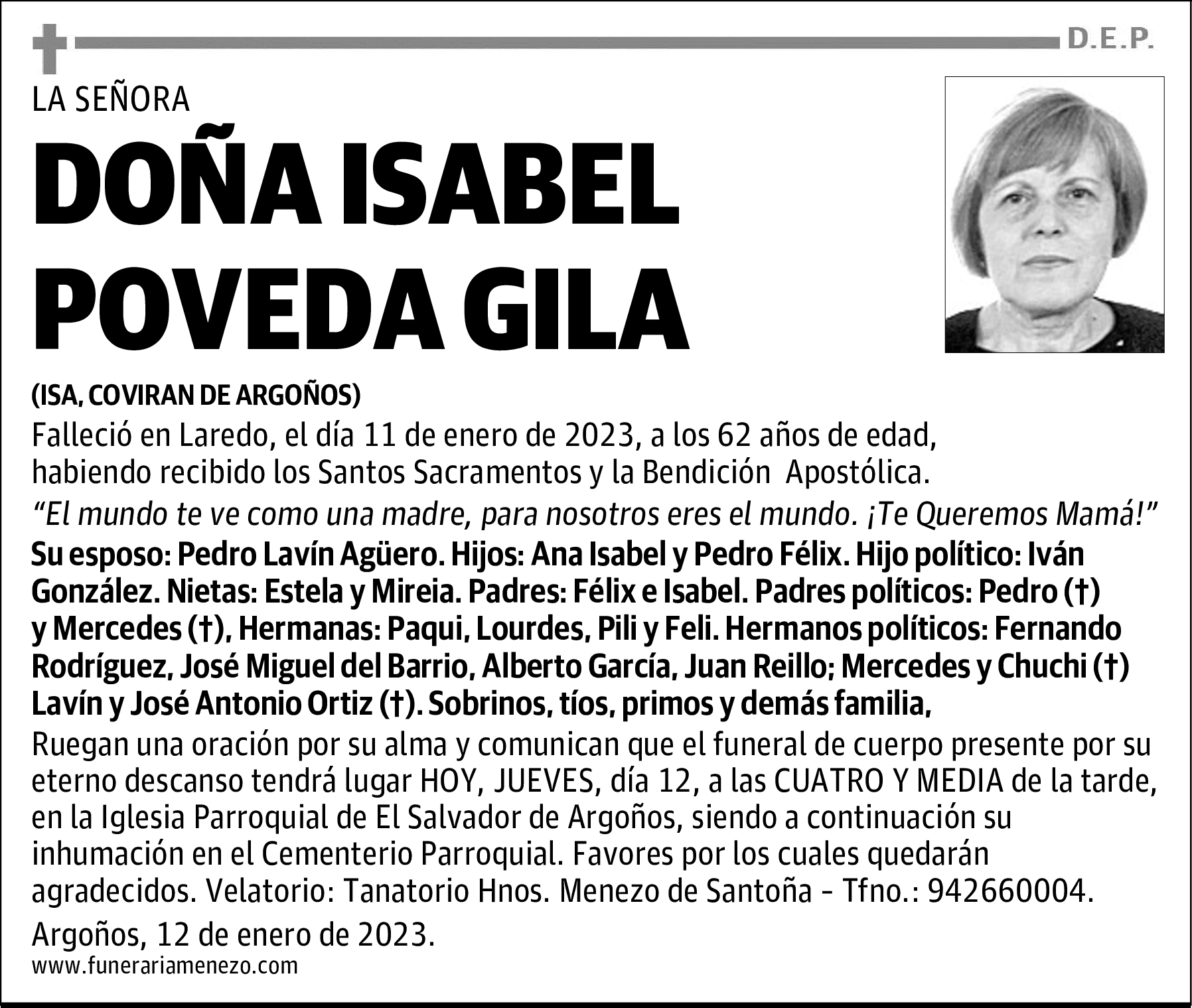 DOÑA ISABEL POVEDA GILA