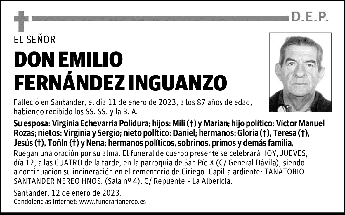 DON EMILIO FERNÁNDEZ INGUANZO
