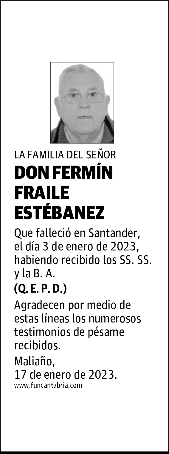 DON FERMÍN FRAILE ESTÉBANEZ