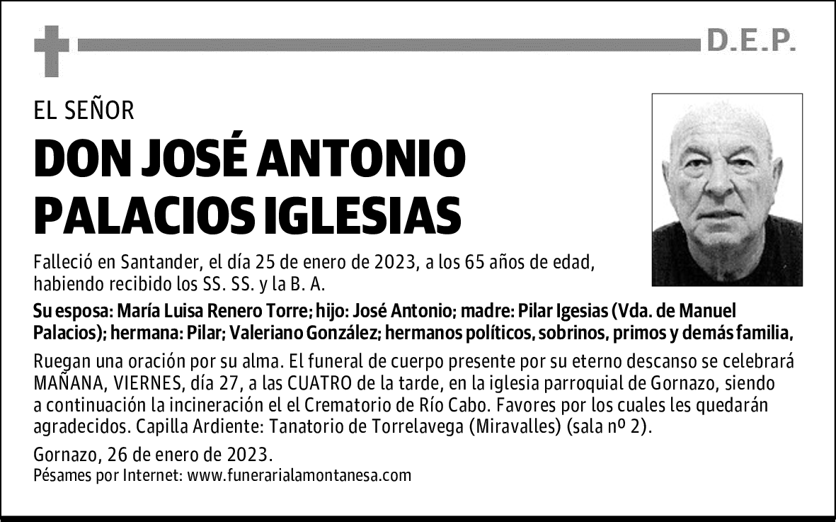 DON JOSÉ ANTONIO PALACIOS IGLESIAS