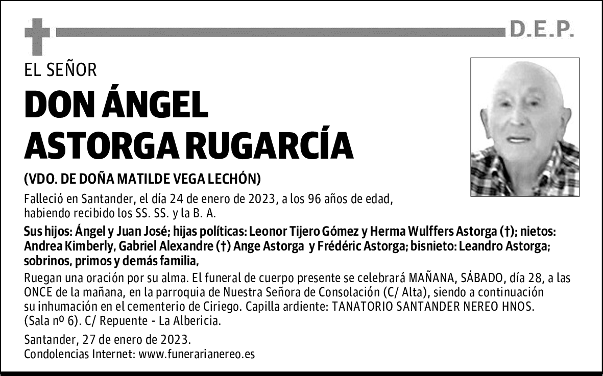 DON ÁNGEL ASTORGA RUGARCÍA